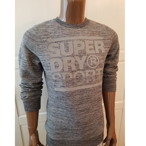 Superdry Gym Tech Crew Neck Sweatshirt - Picture 1 of 3